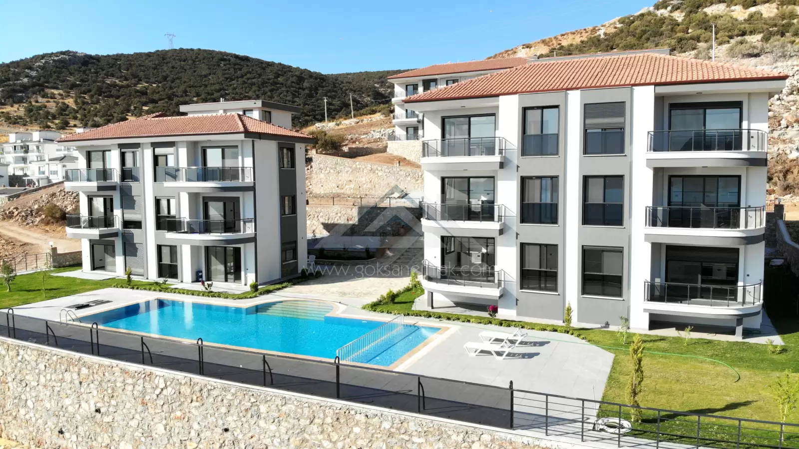 Newly Built 1+1 Starts From 349.000 TL Apartments With Sea View In Akbuk